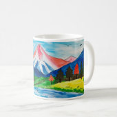 シンプル子の山のスケッチ コーヒーマグカップ (正面右)
