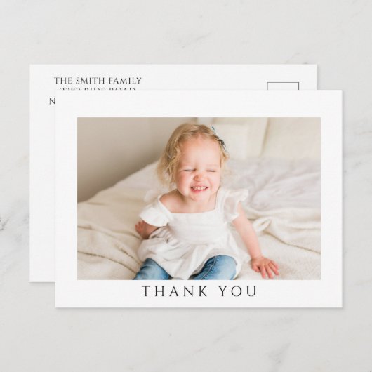 シンプル子供の誕生日ありがとうはがき シーズンポストカード (正面/裏面)