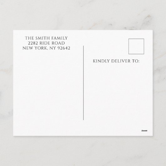 シンプル子供の誕生日ありがとうはがき シーズンポストカード (裏面)