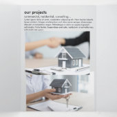 シンプル実在エステートフォールドカード 三つ折りカード (内部中)