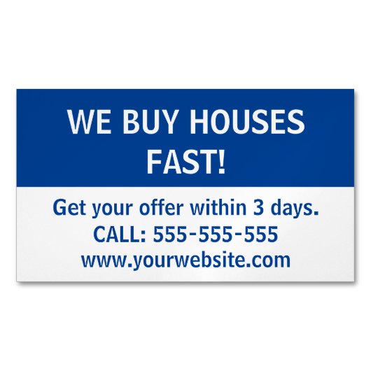 シンプル実在マーケティングウィー買ハ マグネット名刺 (正面)