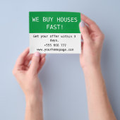 シンプル実在ミニマルEstate Bu We買 House チラシ (手)