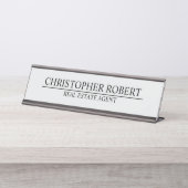 シンプル実在不動産 デスクネームプレート (正面)