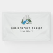 シンプル実在不動産 横断幕 (横)