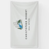 シンプル実在不動産 横断幕 (縦)