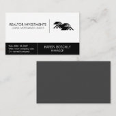 シンプル実在企業の不動産業者 名刺 (正面/裏面)