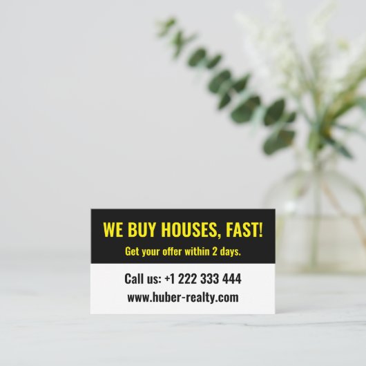 シンプル実在資産投資家 名刺 (スタンド正面)