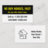 シンプル実在資産投資家 名刺 (正面/裏面)