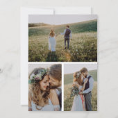 シンプル実在Vellum Overlエレガント4写真結婚s 招待状 (裏面)