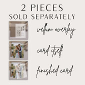 シンプル実在Vellum Overlエレガント4写真結婚s 招待状