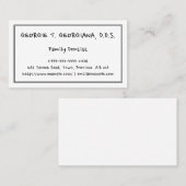 シンプル家庭歯科医名刺 名刺 (正面/裏面)