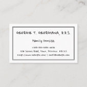 シンプル家庭歯科医名刺 名刺 (正面)