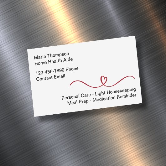 シンプル家庭用健康補助名刺マグネット マグネット名刺