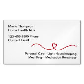 シンプル家庭用健康補助名刺マグネット マグネット名刺 (正面)