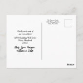 シンプル家族の写真の引越し案内はがき ポストカード (裏面)