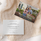 シンプル家族の写真の移動のお知らせ サンキューカード