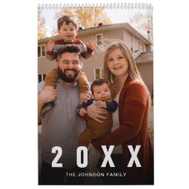 シンプル家族の写真カレンダー カレンダー