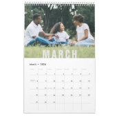 シンプル家族の写真カレンダー カレンダー (3月 2026)