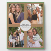 シンプル家族の写真コラージュの卓上板 フォトプラーク (正面)