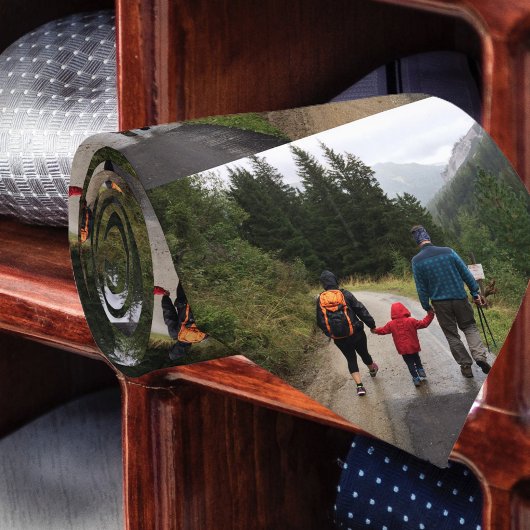 シンプル家族の写真パターン ネクタイ