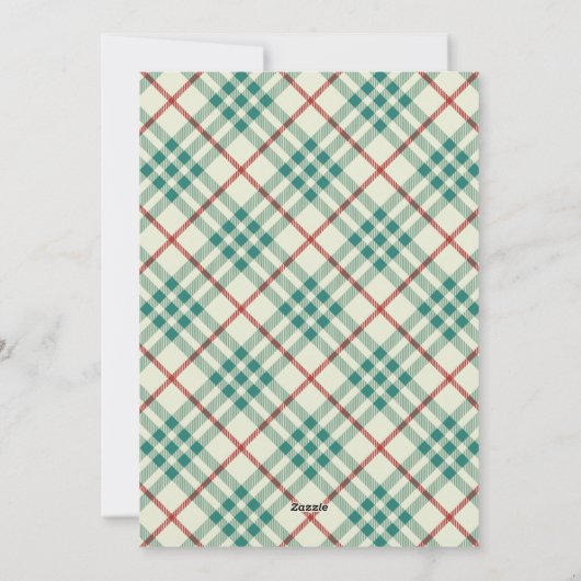 シンプル家族の写真メリークリスマス シーズンカード (裏面)