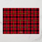 シンプル家族の写真名クリスマススクリプトエレガント 箔シーズンカード (裏面)