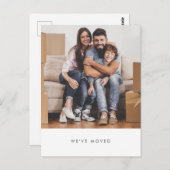 シンプル家族の写真引っ越しました新しい自宅住所 ポストカード (正面/裏面)