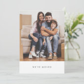 シンプル家族の写真引っ越しました新しい自宅住所 案内状 (スタンド正面)