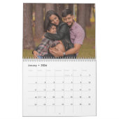 シンプル家族の写真自分で作成 カレンダー (1月 2026)
