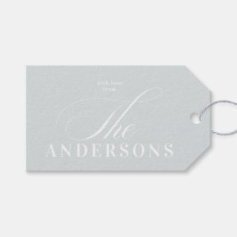 シンプル家族の名前クリスマスホリデーギフトラベル ギフトタグ