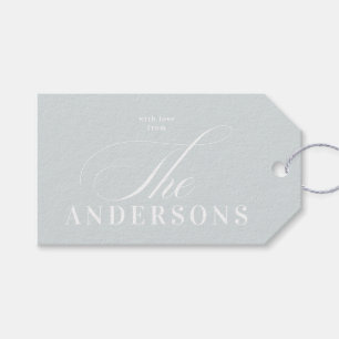 シンプル家族の名前クリスマスホリデーギフトラベル ギフトタグ