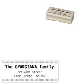 シンプル家族の姓と住所 ラバースタンプ (押印)