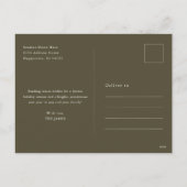 シンプル家族クリスマス恵み写真コラージュ シーズンポストカード (裏面)