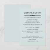 シンプル宿泊施設フォーマル結婚詳細 エンクロージャーカード (正面/裏面)