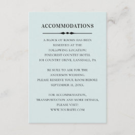 シンプル宿泊施設フォーマル結婚詳細 エンクロージャーカード