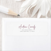 シンプル対エレガント差出人住所ラベル ラベル (インサイチュ)