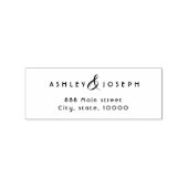 シンプル対エレガント差出人住所 ラバースタンプ (インプリント)