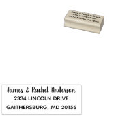 シンプル対パーソナライズされた差出人住所 ラバースタンプ (押印)