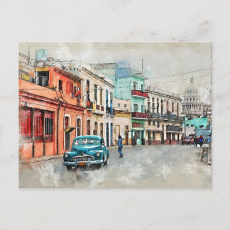 シンプル小さな町 ポストカード