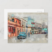 シンプル小さな町 ポストカード (正面/裏面)