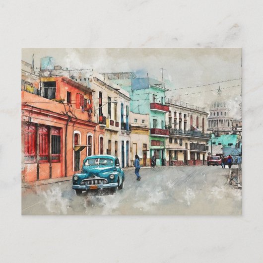 シンプル小さな町 ポストカード (正面)