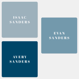 シンプル少年の防水名 ラベル