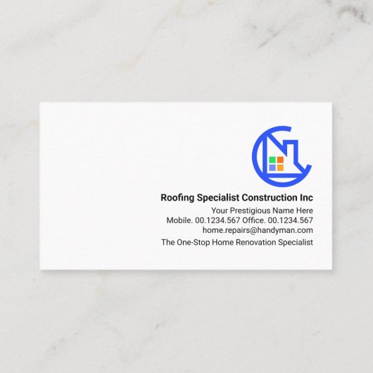 シンプル屋上用屋上サービス 名刺 (裏面)