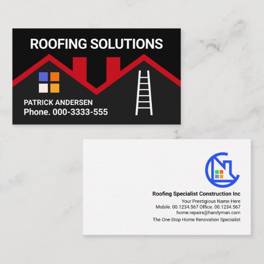 シンプル屋上用屋上サービス 名刺 (正面/裏面)