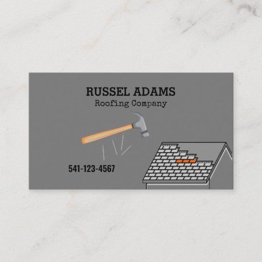 シンプル屋根葺き名刺 名刺 (正面)
