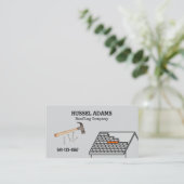 シンプル屋根葺き名刺 名刺 (スタンド正面)