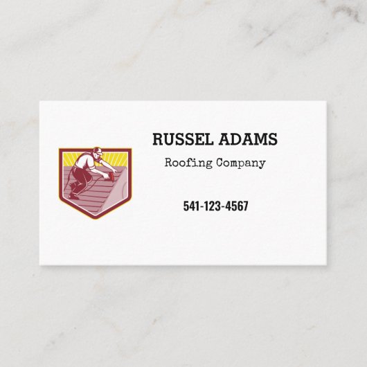 シンプル屋根葺き名刺 名刺 (正面)