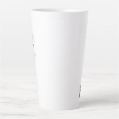 シンプル展示会の景品ビジネスロゴQRコード カフェラテマグ (正面)