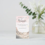 シンプル山の水の色のサ結婚イト エンクロージャーカード (スタンド正面)