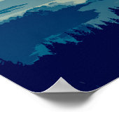 シンプル山エレガント風景 |ポスター ポスター (角)